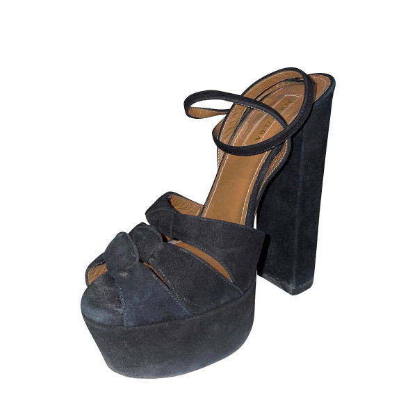 Aquazzura Mira Suede Platform Sandals