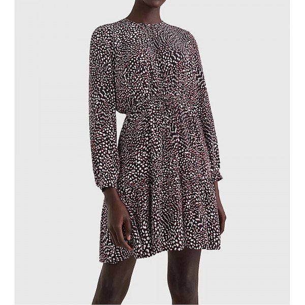 Tommy Hilfiger Viscose Fit And Flare Dress