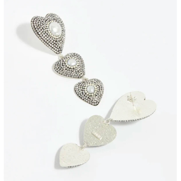 Soru Heart Crystal Drop Earrings