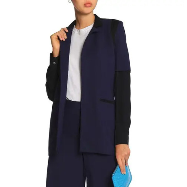 Amanda Wakeley Panelled Contrast-Sleeve Blazer