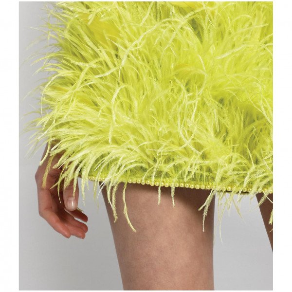 The Attico Ostrich Feather Mini Dress