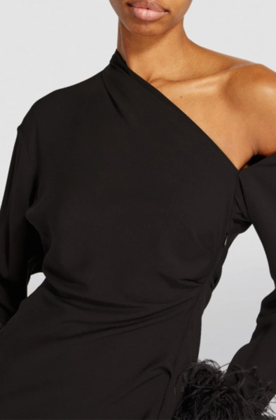 16arlington Asymmetric Adelaide Feather Mini Dress (UK8)