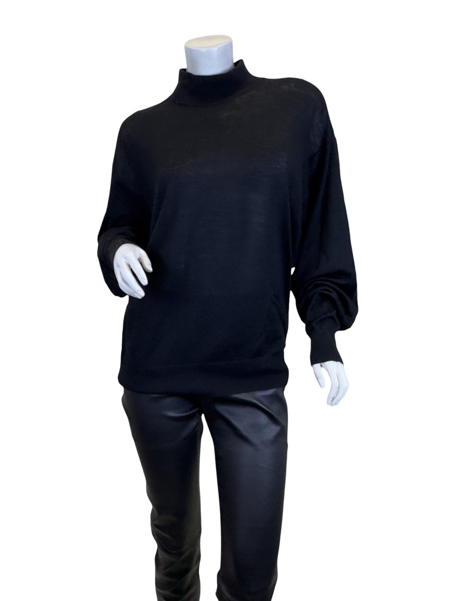IRO Semi-Sheer Fine Knit Turtleneck Top