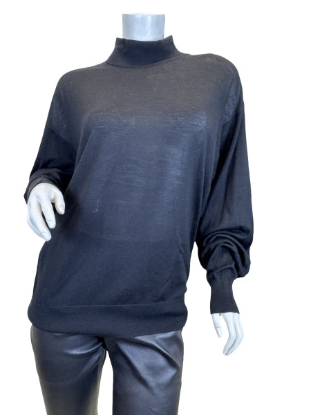 IRO Semi-Sheer Fine Knit Turtleneck Top