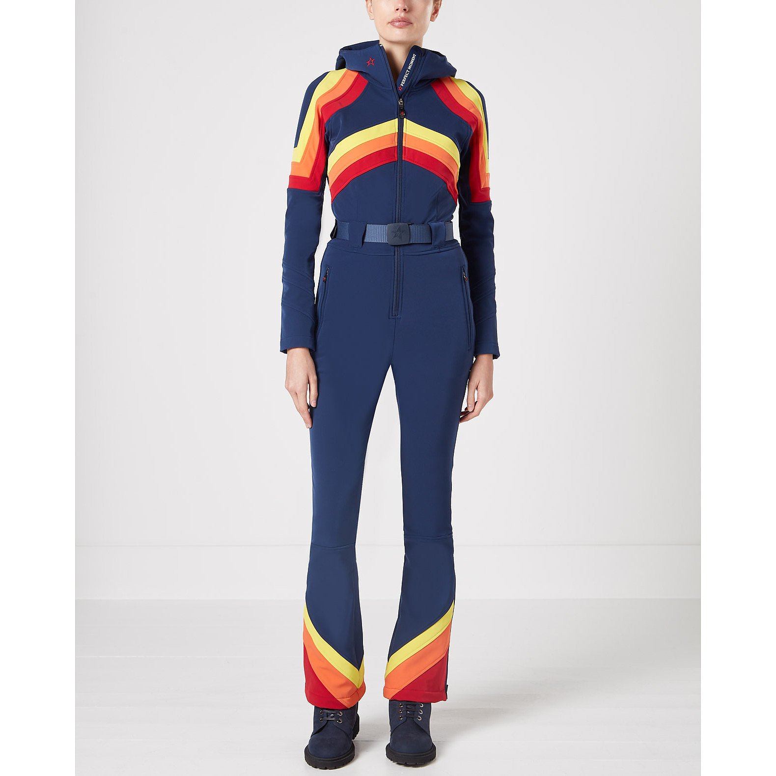 rainbow one piece ski suit