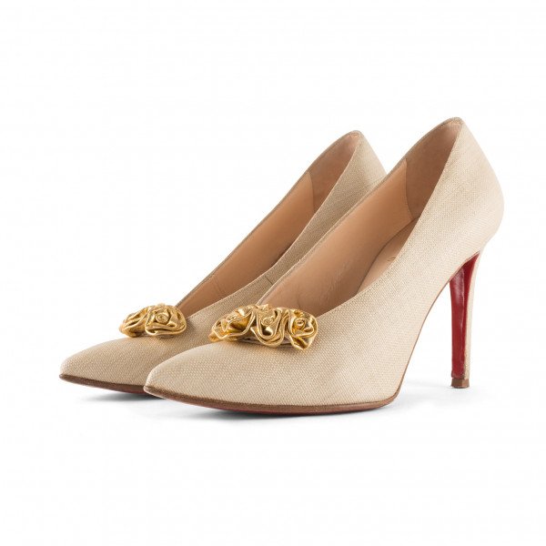 Christian Louboutin Rose Detail Stiletto Pumps