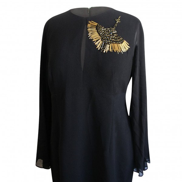 Trina Turk Embellished Chiffon Sheath Dress