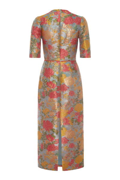 Markarian NY Gladys Floral Jacquard Midi Dress