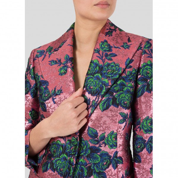 Gucci Metallic Floral Embroidered Trouser Suit