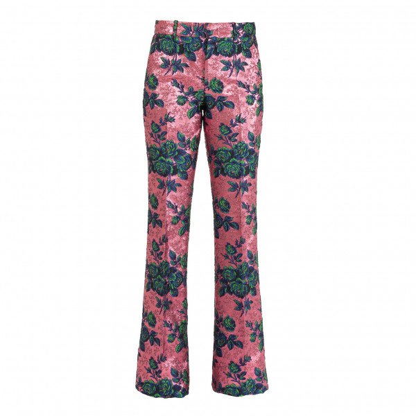 Gucci Metallic Floral Embroidered Trouser Suit