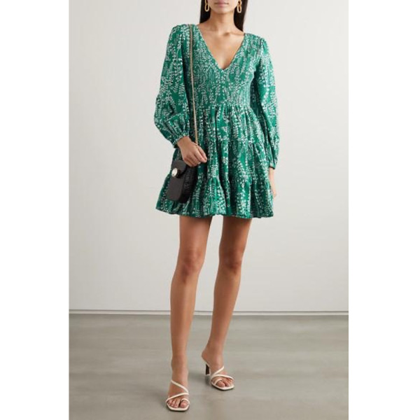 Rixo Sasha Tree Roots Mini Dress
