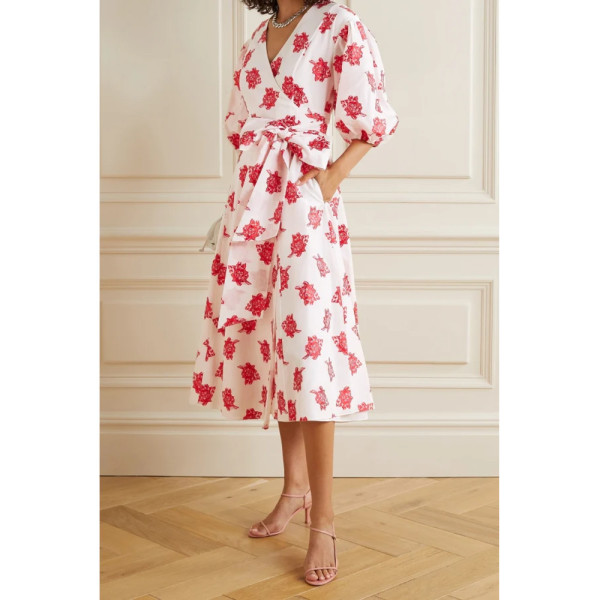 Erdem Marguerite Midi Wrap Dress