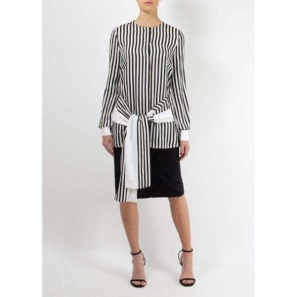 Victoria Beckham Striped Blouse With Tie