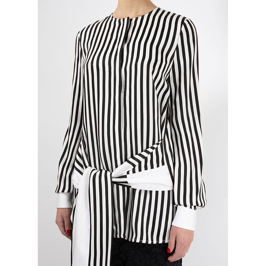 Victoria Beckham Striped Blouse With Tie