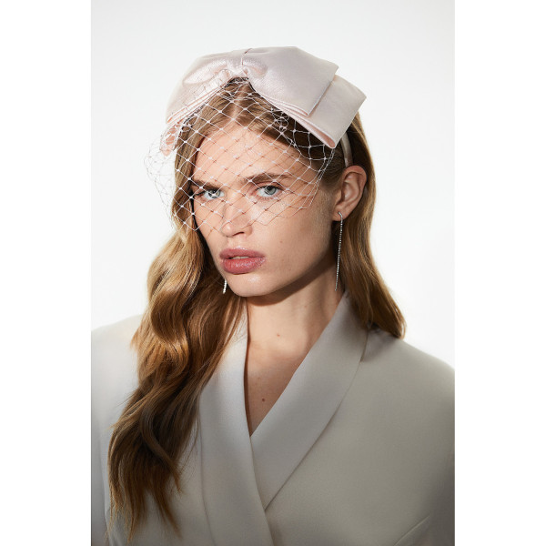 Karen Millen Emily-London Veiled Bow Detail Headband