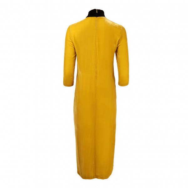 In The Mood For Love Velvet Midi Oriental Dress