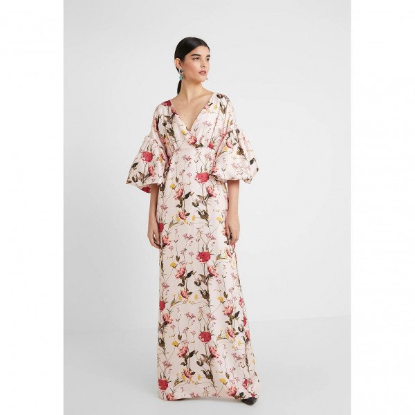 Mother of Pearl Floral-Print Puff Sleeve Dress