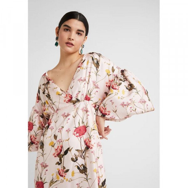 Mother of Pearl Floral-Print Puff Sleeve Dress