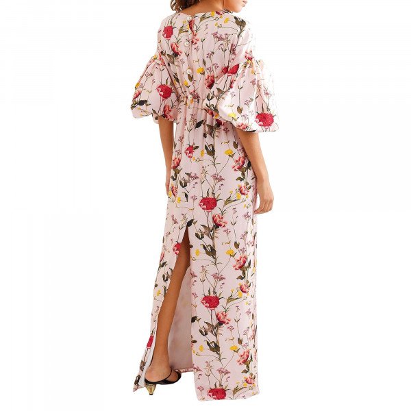 Mother of Pearl Floral-Print Puff Sleeve Dress
