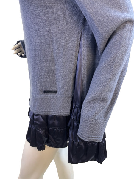 Louis Vuitton Navy Knit Top with Flared Hem