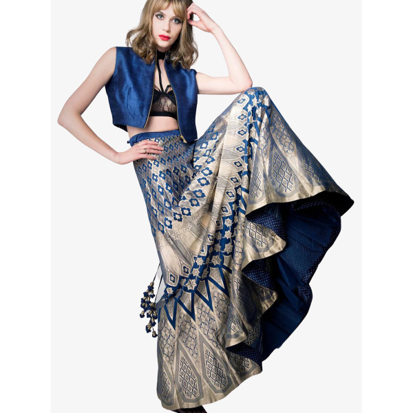 Amrika Banarsai Lehenga, Top & Dupatta