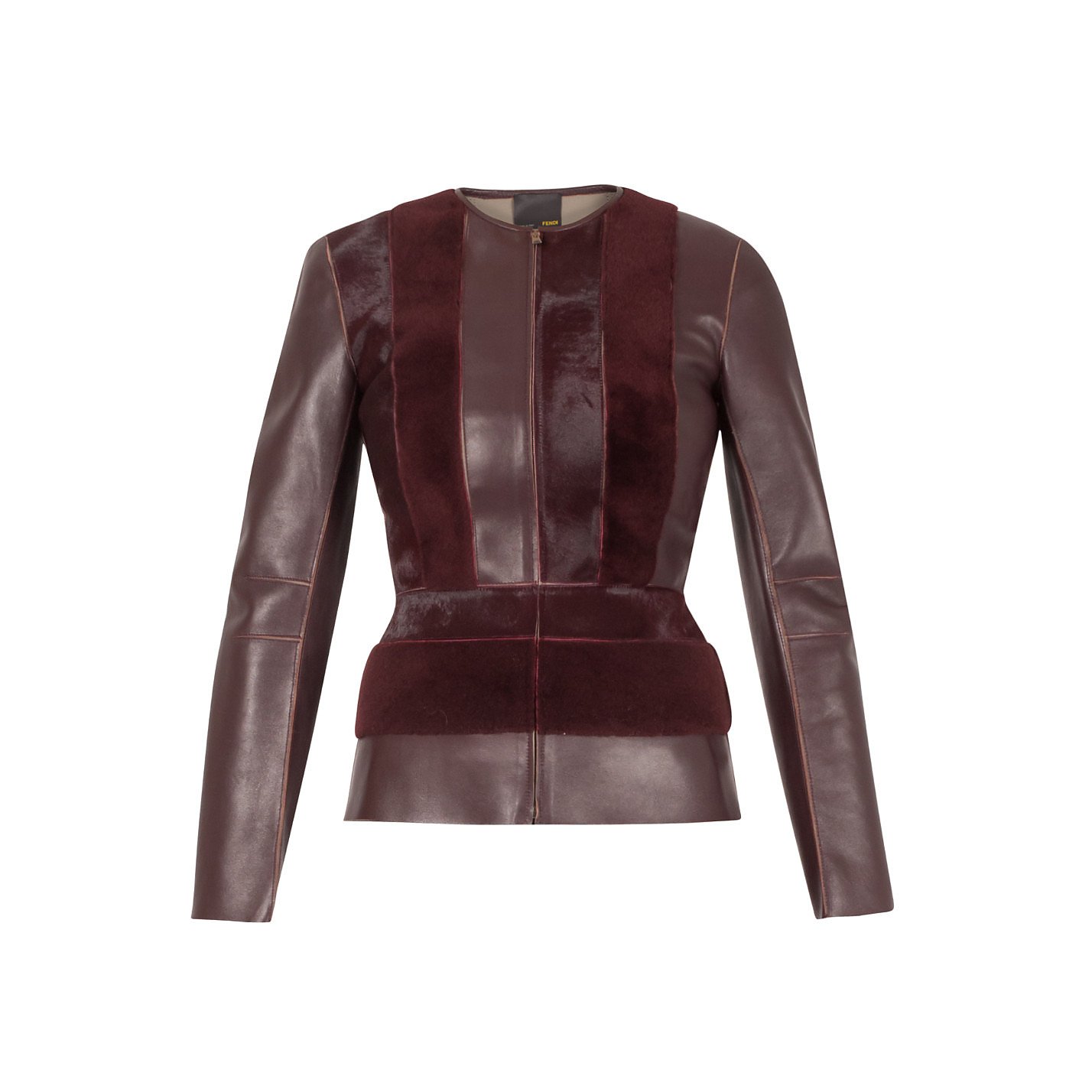 Fendi Fitted Leather Jacket