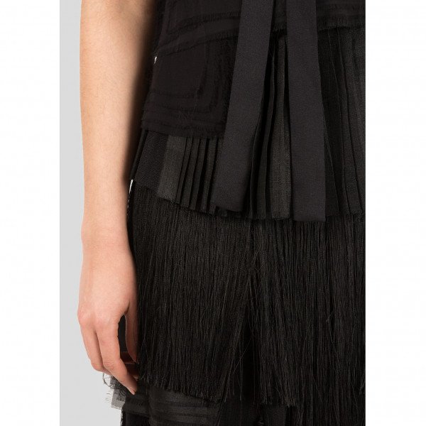 Giambattista Valli Sleeveless Fringe-Detail Dress