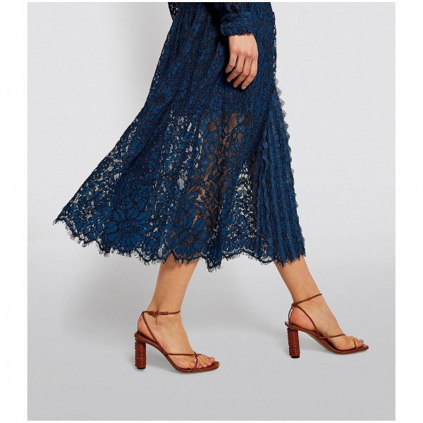 Self-Portrait Lace Pussybow Midi Dress