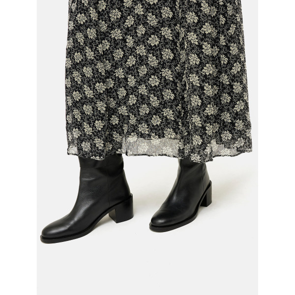 Jigsaw Block Leaf Floral Maxi Skirt