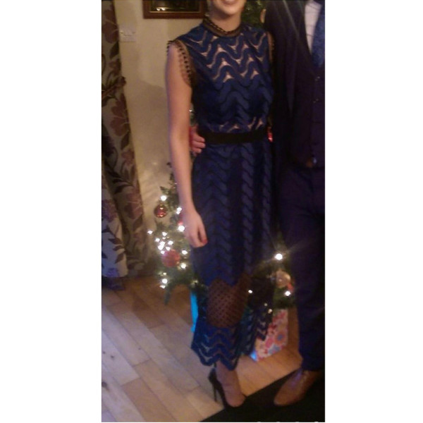 Self-Portrait Self Portrait Teal Blue Lace Dress